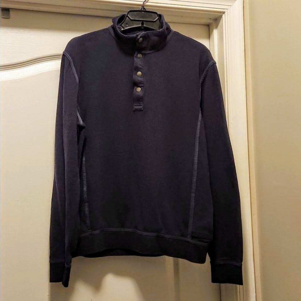 Navy Blue Michael Kors Men's Henley, Large